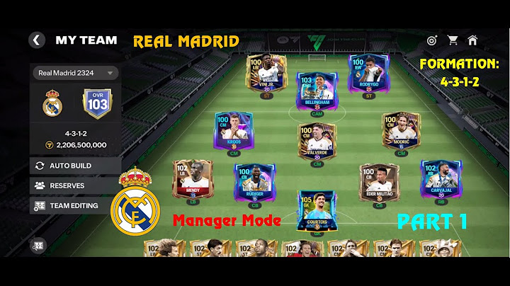 Real Madrid 23-24 (Formation: 4-3-1-2) – Manager Mode: Part 1 | FC Mobile 23/24 || Khoa Hoàng MAL-RA