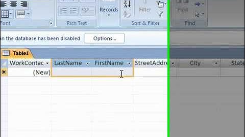 40 Resize Rows and Columns in Access 2007