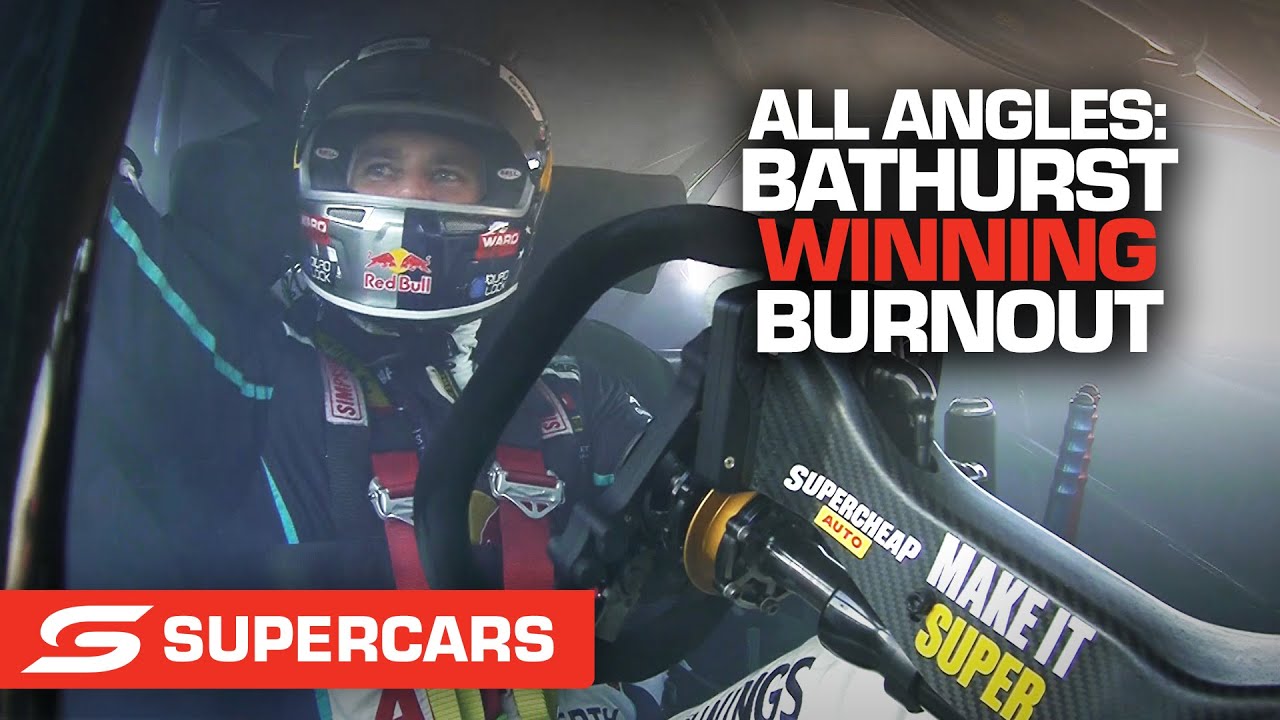 ALL ANGLES: SVG's Bathurst winning burnout - Repco Bathurst 1000 | Supercars 2022