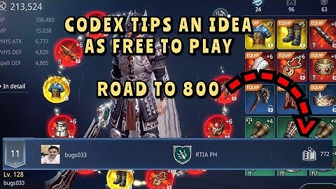 Mir4 - Codex idea as free to play road to 800