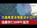 花蓮萬里溪堰塞湖水位升！ 估最快7/16中午溢流