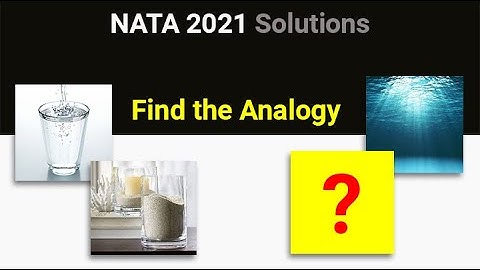 NATA 2021 Anaology Question paper | Solution | Secont Attempt - Q67