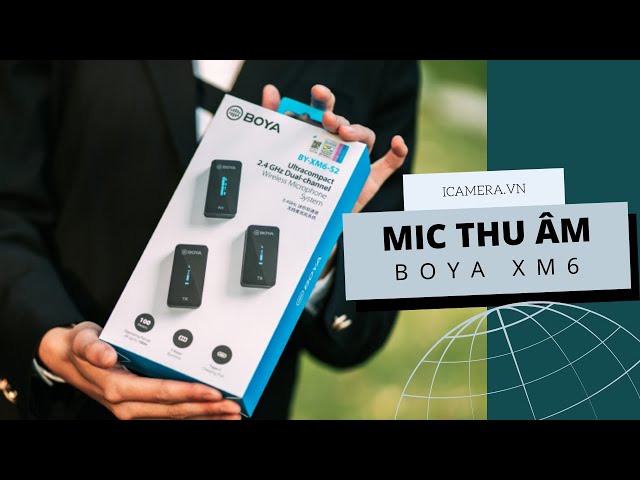 Mic thu âm wireless Boya BY-XM6 S1 & S2 cho talkshow, phỏng vấn