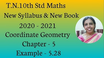 T.N. 10th Std Maths  Example - 5.28 | Chapter - 5 | Coordinate Geometry.