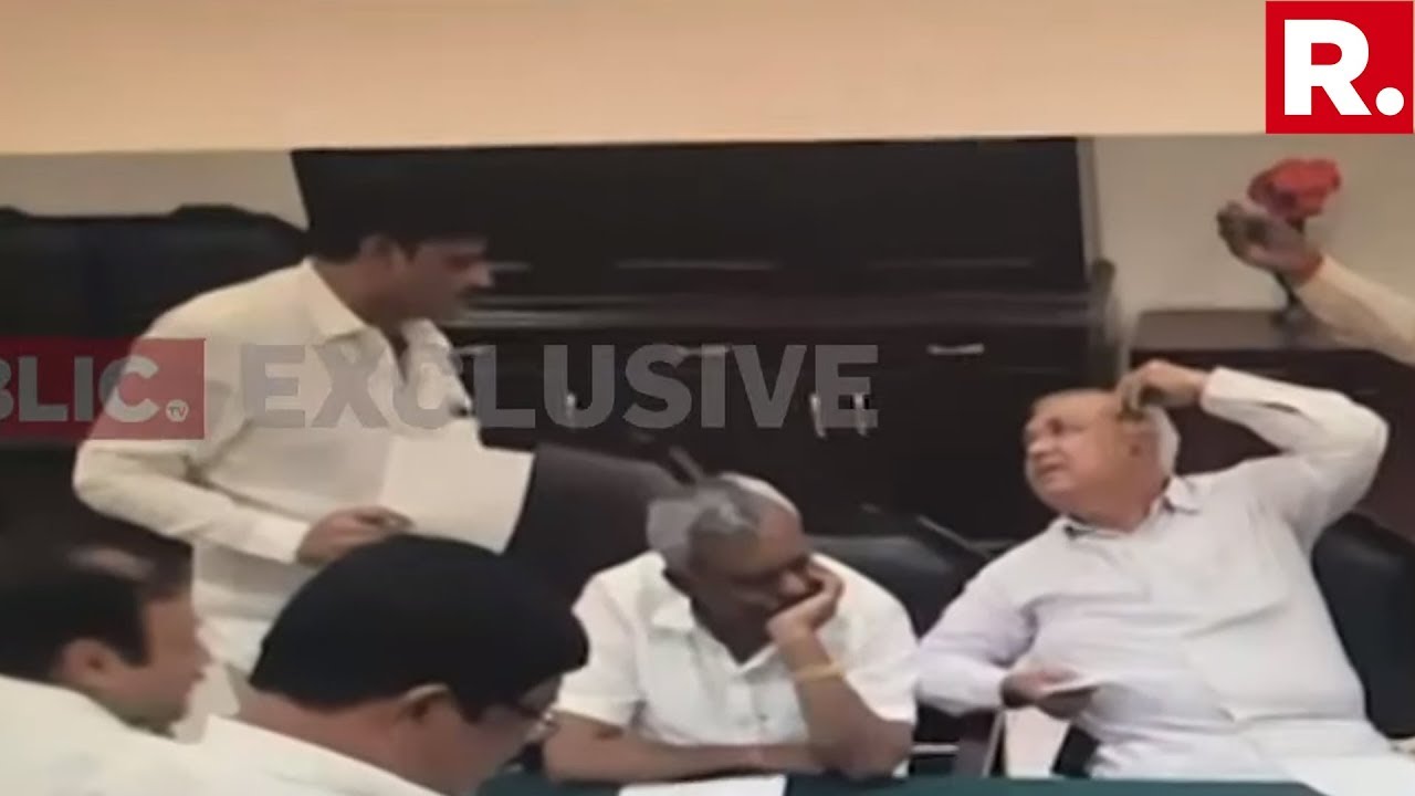 Exclusive Picture Accessed Of Congress MLAs Inside Karnataka Speaker's Office, Amid Mass Resignation