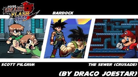 SSF2 Mods Showcase: Scott Pilgrim/Bardock/Sewers (Crusade) (by Draco Joestar)
