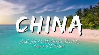 Anuel AA, Daddy Yankee, Karol G, Ozuna & J Balvin - China (Lyrics/Letra)