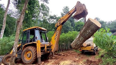 Jcb3dx backhoe wood loading mahindra pik up , jcb rockerz