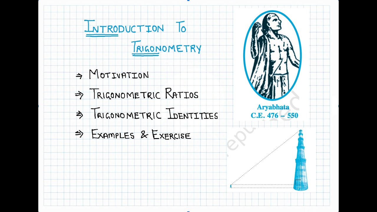 NCERT | Trigonometry | Part 1 | Class X | Chaper 8 | Hindi Tutorial ...