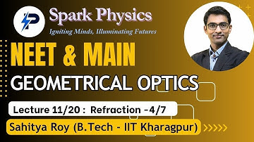 Geometrical Optics : Lec 11/20 | Spark Physics:Neet & Main Series| Class XII | Sahitya Roy(IIT KGP)