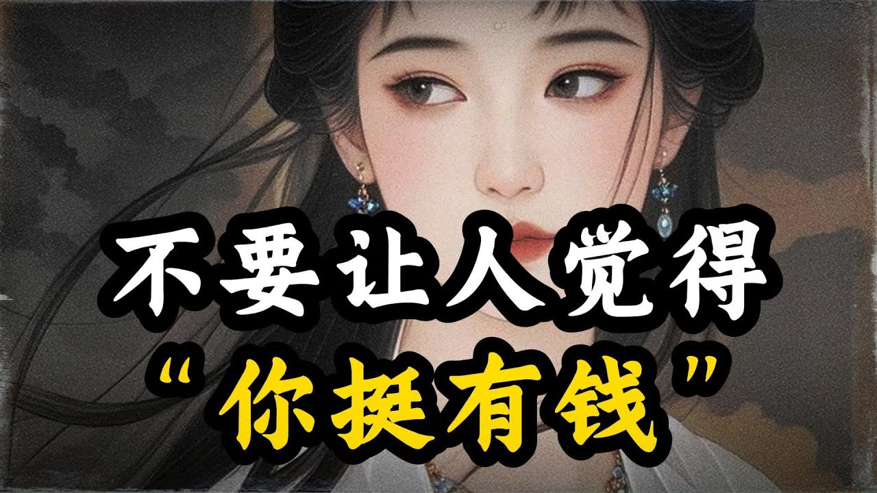 不要让人觉得“你挺有钱”！一定要低调低调在低调！！不然日子非常难顺风顺水！#强者思维 #处世智慧 #认知思维 #思维格局