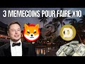  shiba inu dogecoin 3 memecoins qui pourraient faire x10 en avril