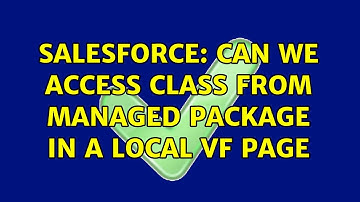 Salesforce: Can we access class from managed package in a local VF page