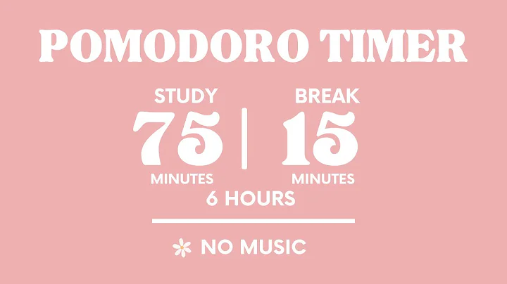 📚STUDY WITH ME FOR 6 HOURS  | 75 MINS STUDY / 15 MINS BREAK | NO MUSIC | WITH ALARMS