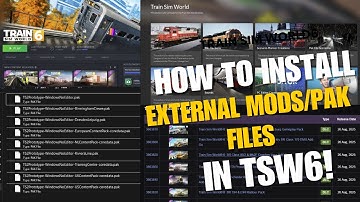 How to add externally PAK files in Train Sim World 6 | DLCs\Mod files | TSW6 DLCs PAK file. #mods