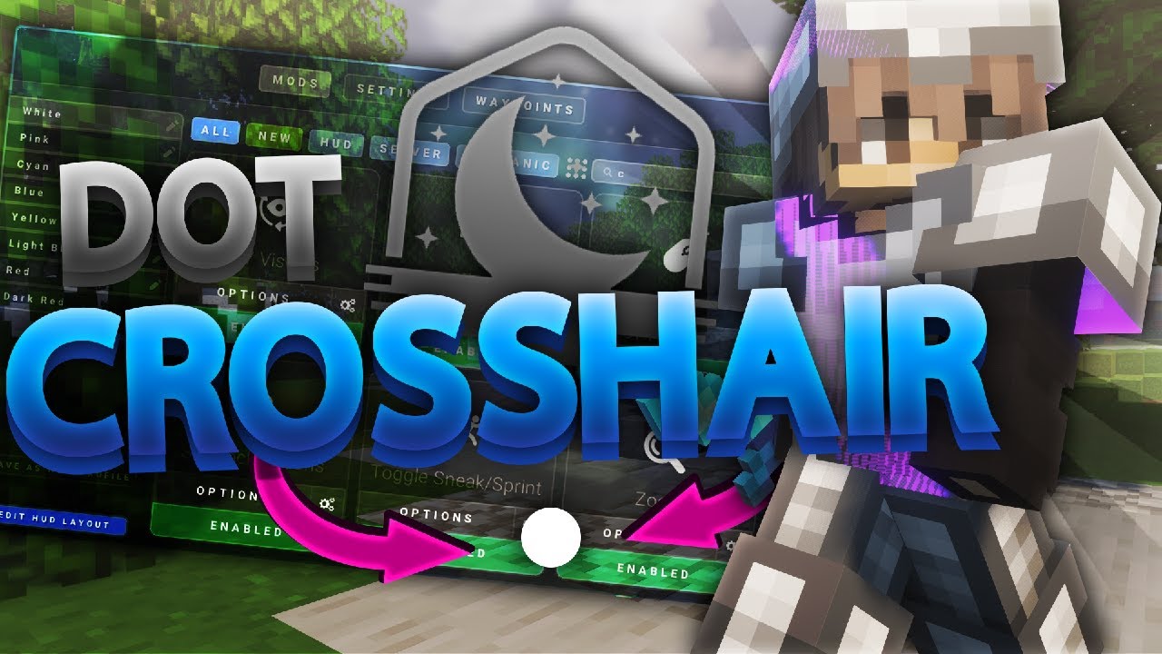 How to get the Dot Crosshair in Minecraft (tutorial)