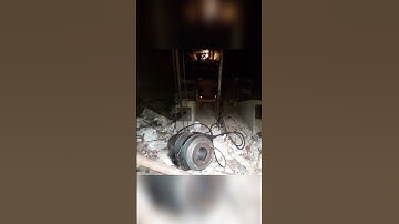 Dark inside a bridge box girder | Prestressing Jack in position | shorts