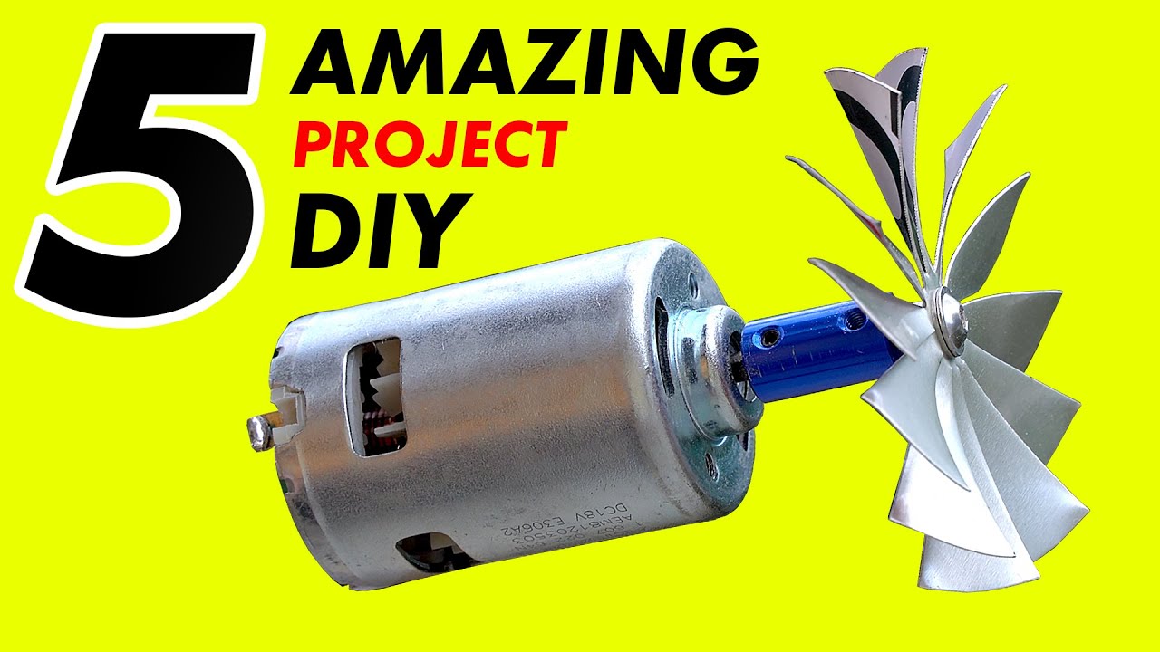 ⁣5 AMAZING DIY project with MOTOR DC