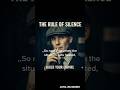 The RULES OF SILENCE -Thomas Shelby #motivation #success #trending #mindset #viral #inspiration
