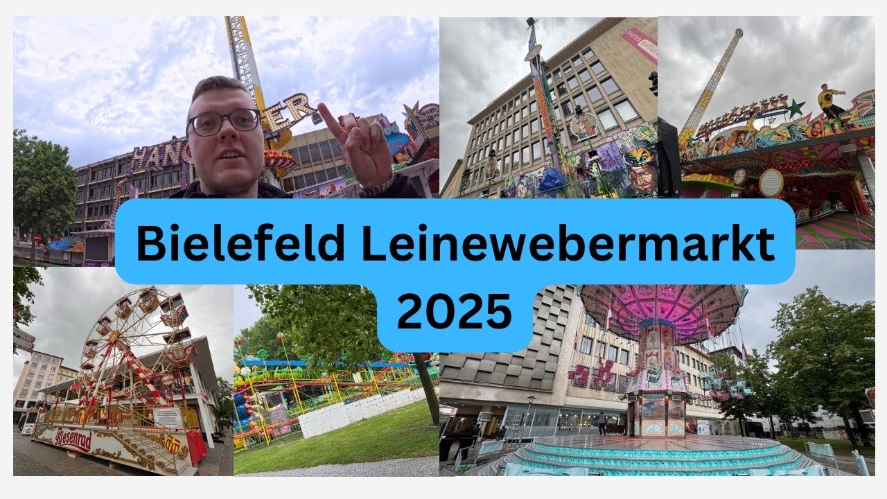 Bielefeld Leinewebermarkt 2025 -  1 Tag vor Eröffnung - Aufbau Rundgang (Video) 4K