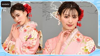 鶴嶋乃愛、“イズ”が華やか晴れ着姿に　初主演の「不倫サスペンスドラマ」は“小悪魔であざとい”キャラが見どころ？ ＜晴れ着インタビュー＞