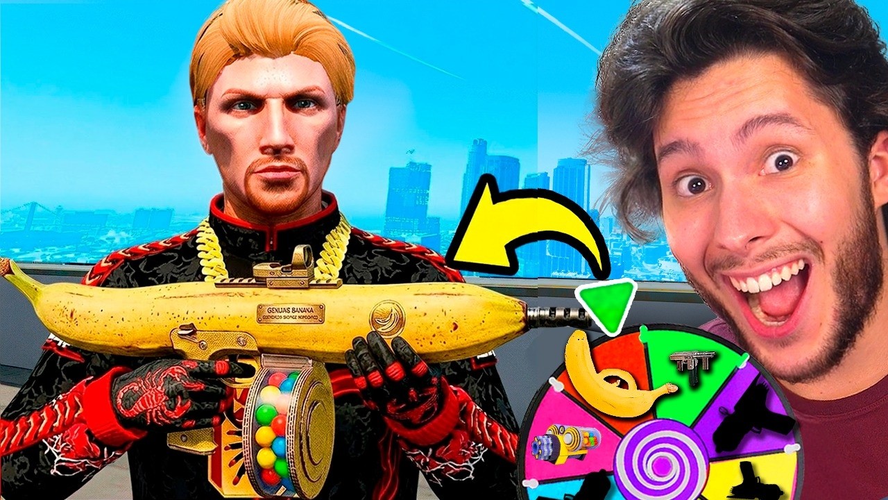 ROLETA MISTERIOSA escolhe qual ARMA USAR pra ROUBAR CASAS! (GTA 5 RP)