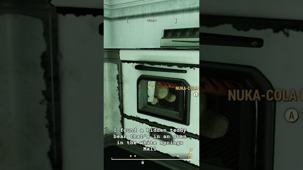 I found a hidden teddy bear that's in an oven in the white springs Mall 