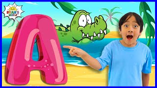 Learn ABC Alphabets Letters and Animals facts for kids with Ryan!