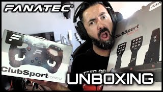 UNBOXING & OVERVIEW - FANATEC CLUBSPORT V3 Pedal & Volante Formula | LIVESTREAM #211 screenshot 1