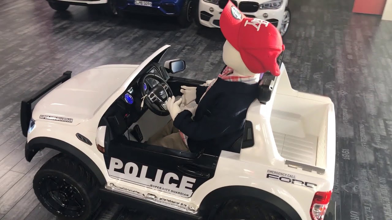 Ford Raptor Police Luxe, voiture électrique enfant 12V