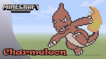 Minecraft: Pixel Art Tutorial and Showcase: Charemeleon (Pokemon)
