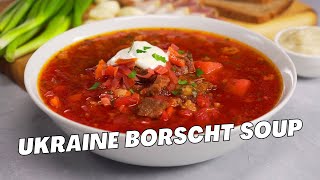 How To Make Ukrainian Borscht Soup! HOMEMADE BORSCHT. Cabbage & Beet Soup. Recipe by Always Yummy!