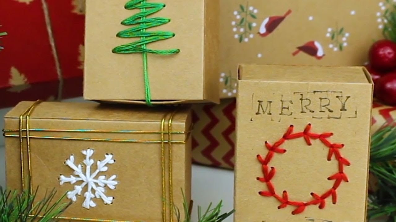 3 modi creativi per ricamare i pacchetti regalo natalizi 🎁✨🎄