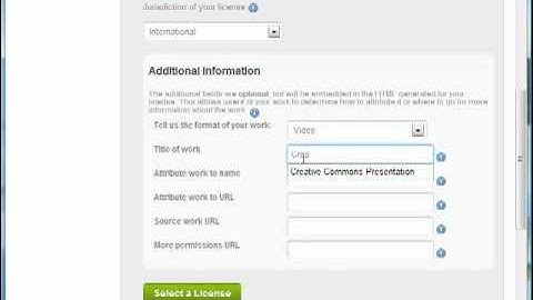 Obtaining a Creative Commons License