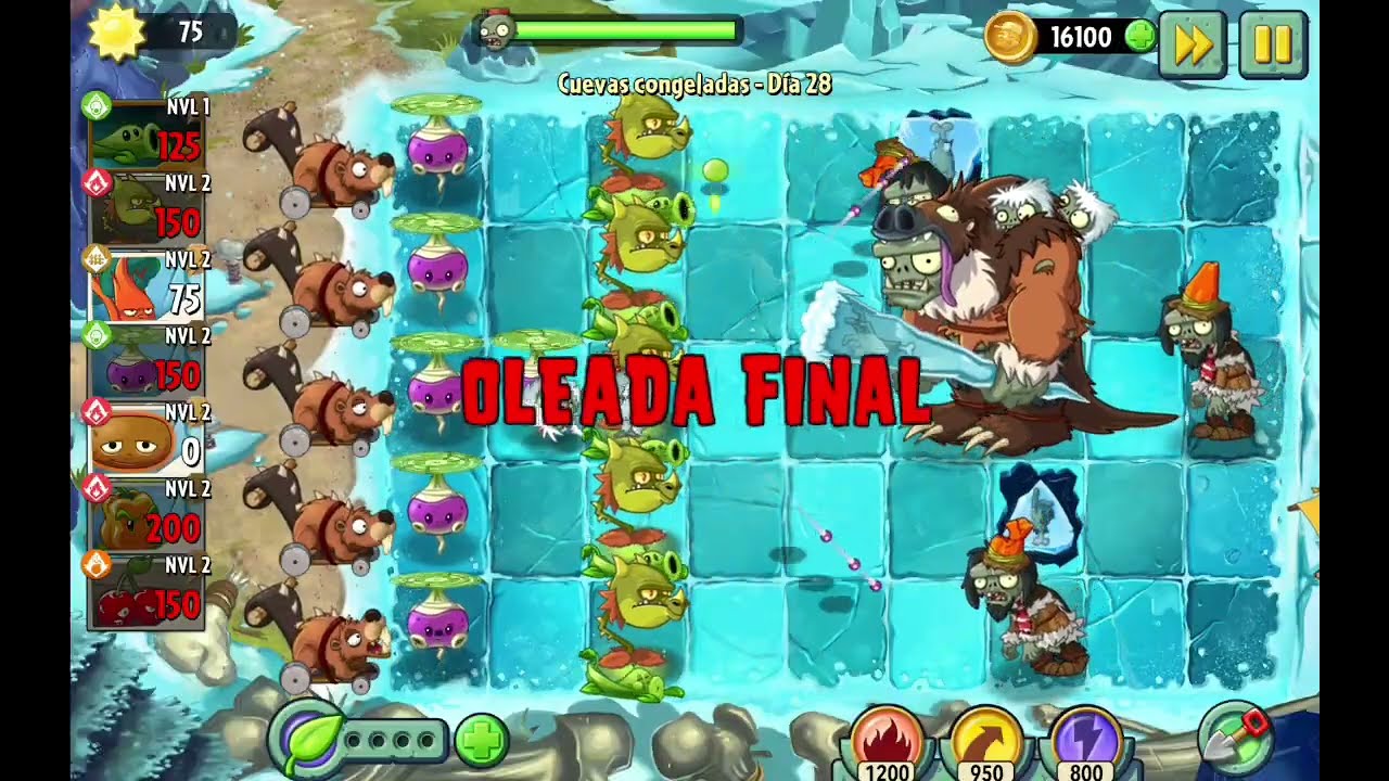 La era del hielo a terminado plantas vs Zombies 2