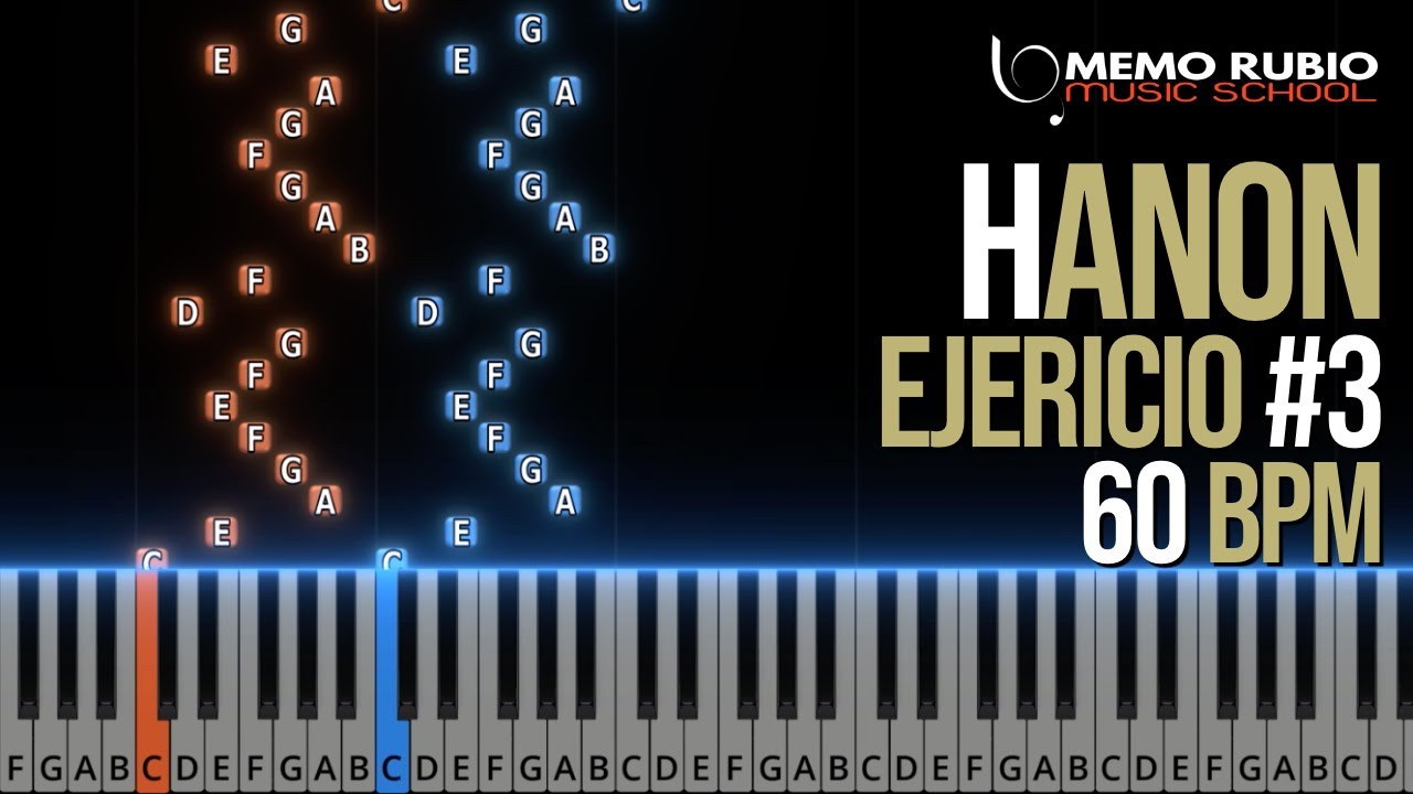 HANON ejercicio #3, 60bpm - Synthesia