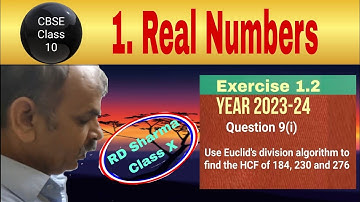 RD Sharma Class 10 EX 1.2 Q 9(i): Use Euclid