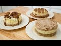 3 MINI DECADENT CHEESECAKES (TIRAMISU, BANANAS FOSTER, COFFEE CAKE)