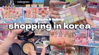 shopping in Korea vlog 🇰🇷 new skincare &amp; makeup haul at oliveyoung🌸 spring vibe 올영세일