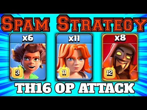 New CWL Th16 Root & Valkyrie Attack strategy | Th16 Super Wizard Attack - Clash of clans