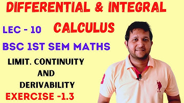 Bsc 1st year calculus ex 1.3 | How to solve differentiability? | Bsc 1st sem math | Mathslighthouse