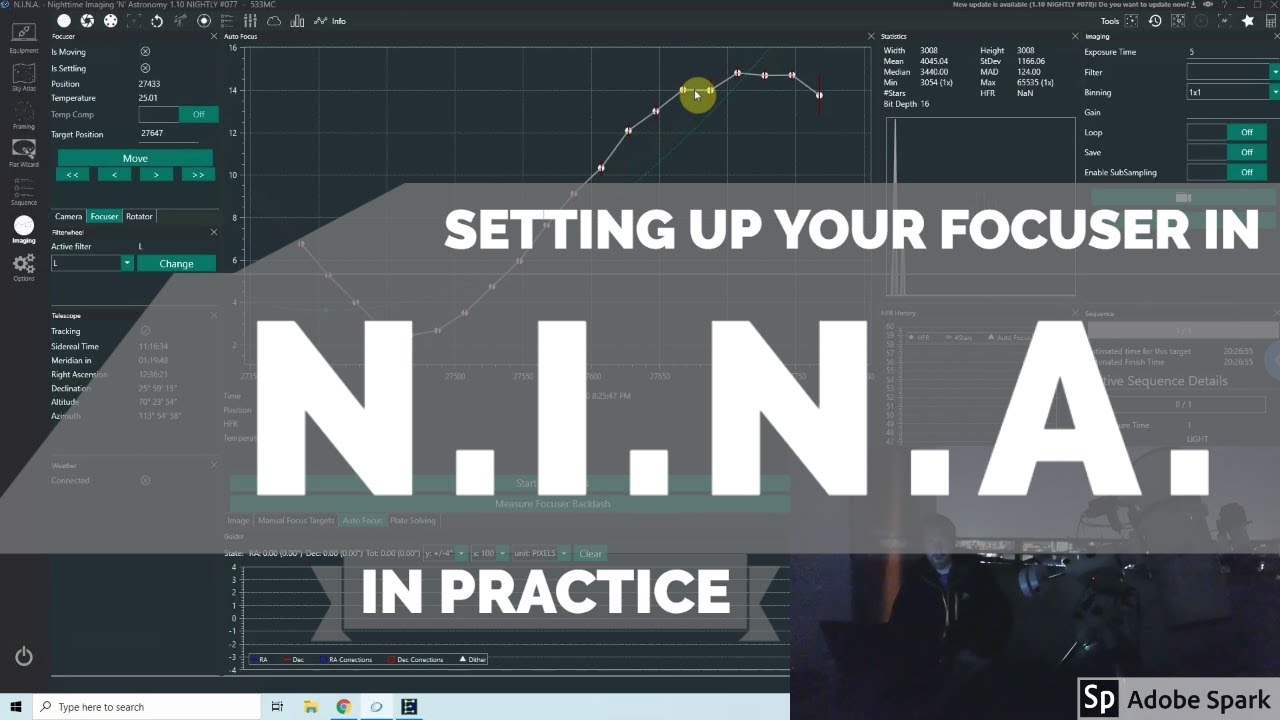 Setting up my focuser in N.I.N.A... From scratch!