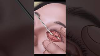 شاهد تنظيف العين وازالة الحصوات من الجفون ASMR eye stone removal animation | Eyelid