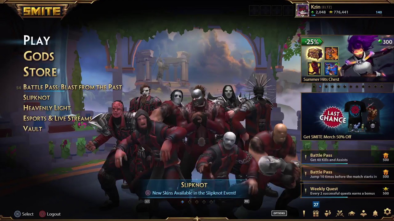 Smite: Blast From The Past (38) {Season 9} PS4/PS5 [Slipknot]