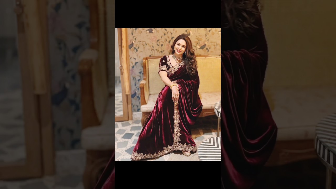 Beautiful Velvet Designer Saree Ideas 🌺 @Fashionand Fashion Style 