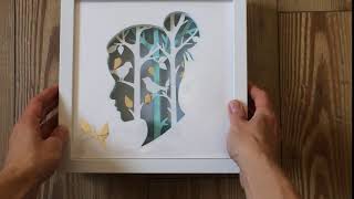 Celebrity Creating Shadow box - from paper cut Profile