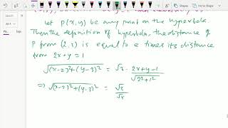 Co ordinate geometry : - ( Hyperbola ; Solving problems ) - 117.