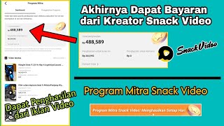 Akhirnya Dapat Bayaran Jadi Kreator Snack Video - Info Tentang Pendapatan Kreator Snack Video