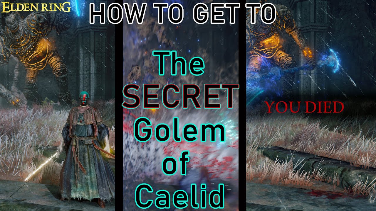How To Get To The SECRET Golem Of Caelid Toughest Golem in Elden Ring