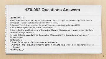 Oracle Database 1Z0-082 Exam Questions